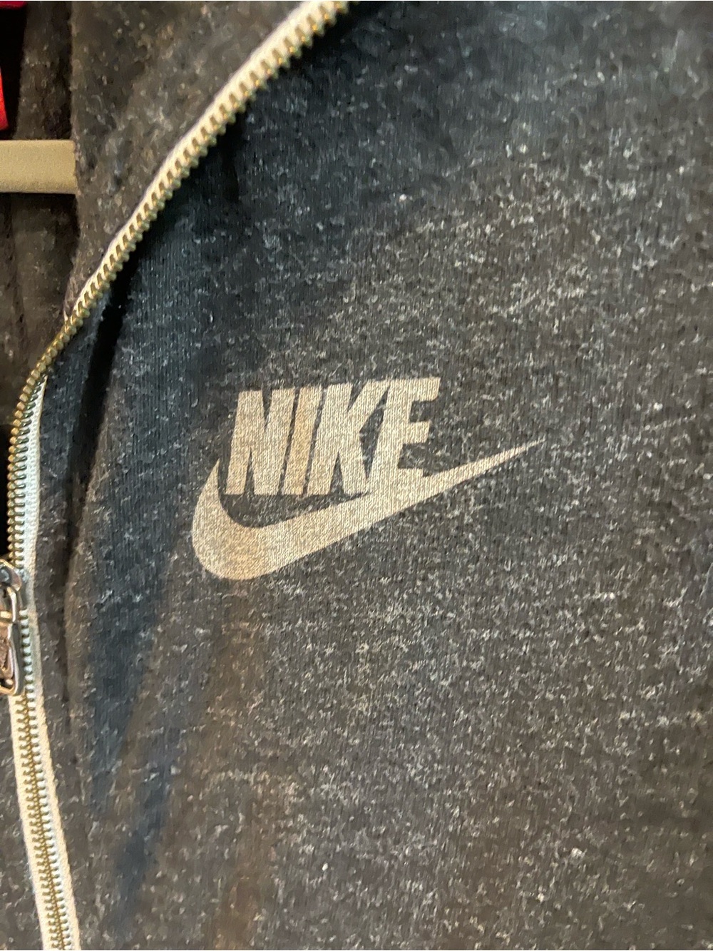 Nike Gym Vintage Charcoal Full-Zip Hoodie Women’s Small - Picture 4 of 10